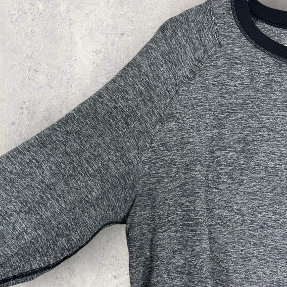 Lululemon Mens Heathered‎ Grey Long Sleeve Crew Neck T-Shirt Mens Active Tee XL - Picture 7 of 10